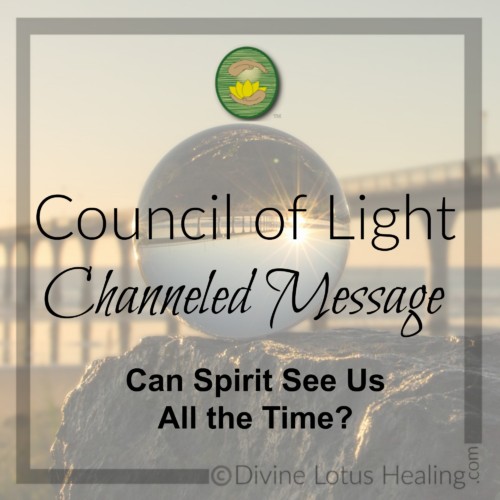 Divine Lotus Healing Council of Light Channeled Message Can Spirit See Us All the Time