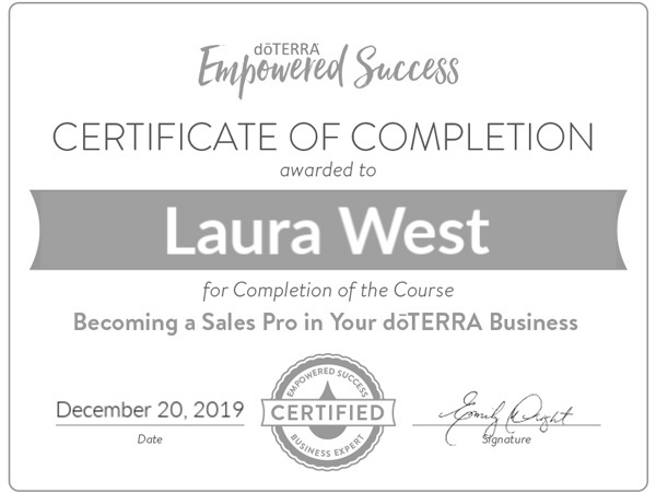 doTERRA Certified Sales Pro Certification