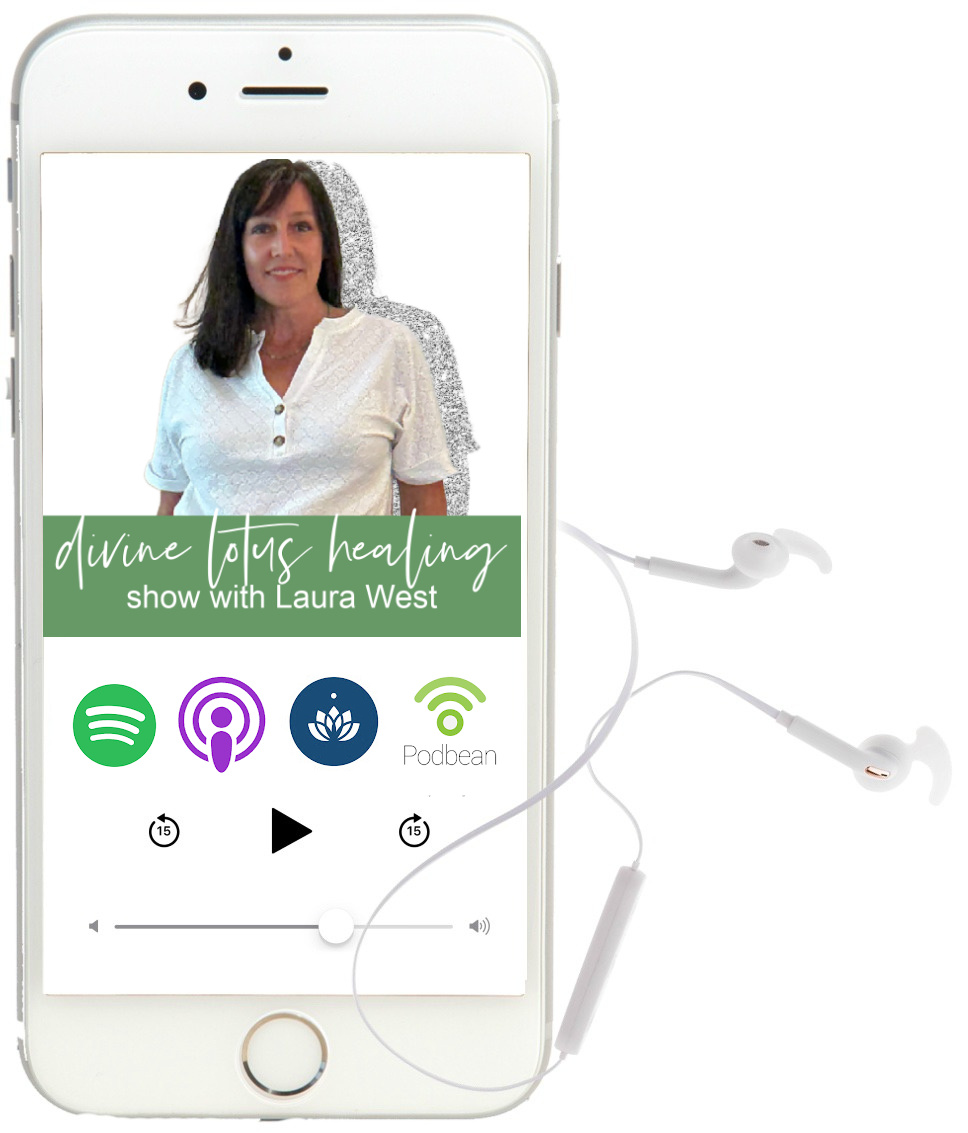 Divine-Lotus-Healing-podcast-graphic 2026 copy 2 Smartphone displaying a podcast player for the "Afro-Latinx Living Podcast."